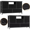 coucheta 8 Drawer Dresser with LED Lights & Charging Station, Wide Console Table for 55 Inch TV, TV Stand Dresser Organizer for Living Room, Bedroom - 2 of 4