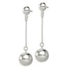 Black Bow Jewelry 14mm Polished Ball Dangle Earrings in Sterling Silver - 2 of 4