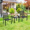 ADILE Heavy-Duty Metal Outdoor Patio Dining Chairs Set of 2, Black - 4 of 4