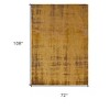 Yellow and Brown Abstract Non Skid Area Rug - 3 of 4