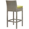 Modway Conduit Outdoor Patio Wicker Rattan Bar Stool - Light Gray Peridot - Powder-Coated Aluminum Frame , Frame:Aluminium tube, Wintech Light Grey - 3 of 3