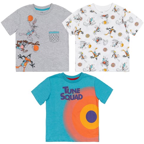 Space Jam Looney Tunes Toddler Boys 3 Pack T-shirts Blue/white 4t : Target