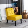 Grungis 2 Piece Velvet Armless Accent Chairs,Living Room Chairs with Button Tufted Back,Comfy Chairs for Living Room,Bedroom - 2 of 4