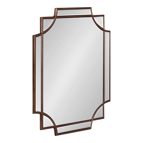 18" X 24" Minuette Decorative Framed Wall Mirror Bronze - Kate & Laurel ...
