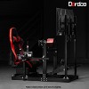 Dardoo Racing Simulator Cockpit with Monitor Mount & Red Seat, Adjustable for Logitech G29/G923 & Thrustmaster T300 (Wheel/Pedals Not Included) - 2 of 4