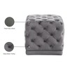 Meridian Furniture,Stella Velvet Ottoman/Stool - 4 of 4