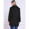 INSPIRE CHIC Women's Faux Shearling Double Breast Lapel Fleece Long Casual Faux Fur Jackets with Pockets - 4 of 4