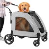 LAOTIES 46'' Extra Large Dog Stroller for 2 Medium Dogs,Foldable Pet Stroller with Dual Entry,Adjustable Handle,Shock Absorbing Wheels - 2 of 4