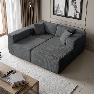 104" Modular L-Shaped Sectional Sofa, 3-Seater with Right Chaise - 1 of 3