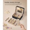 Jewelry Box with Mirror - 2 - Layer Organizer, Travel Case. Removable Tray, 6.9 x 8.7 x 4.3 Inches, Ideal for Earring & Necklace Storage - 4 of 4