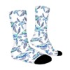 Turtle In Aqua And Blue Women Printed Crew Socks Funny Funky Socks Soft Polyester Novelty Gifts for Artists Men - 3 of 4