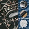 GustoWave Various sizes Floral Neutral Washable Hallway Low Pile Area Rug for Bedroom, Living Room, Black - 2 of 4