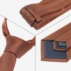 INSPIRE CHIC Men's Solid Color Classic Textured Neck Ties for Formal - 3 of 4