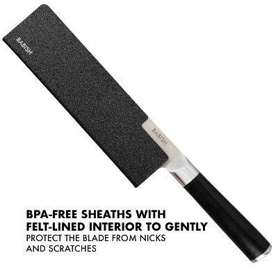 Babish 14-Piece High Carbon Stainless Steel Knife Set with Sheaths