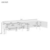 GustoWave 70.9'' Modern TV Stand 2 Cabinet Doors and 2 Drawers, Low Profile TV Cabinet for TVs up to 75 Inch, White - 2 of 4