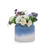 Grungis Modern Planters for Outdoor Plants,Gradient Ceramic Flowerpot Planters for Patio,Garden,Windowsill,2PCS - 3 of 4