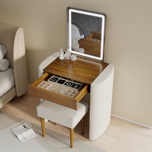 GYIIYUO 31.5"W Makeup Vanity Table with Mirror and Lights, Drawers, Vanity Desk for Bedroom - 1 of 4