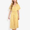 Anna-Kaci Women's Collar V-Neck Button Down Floral Print High Low Dolman Short Sleeve Midi Fashion Dress - 2 of 4