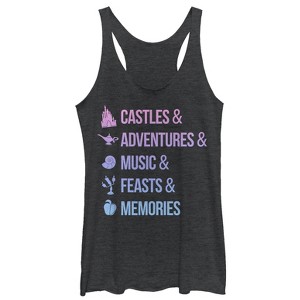 Women's Disney Princesses Keywords Racerback Tank Top - 1 of 3