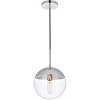 Elegant Lighting Eclipse 1 Light Chrome Pendant With Clear Glass - 3 of 4