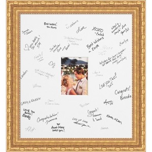 Versailles Signature Mat 5x7 Picture Frame – Guest Book Alternative for Weddings, Graduations, or Retirement – Autograph Photo Mat for Signature Board - 1 of 4