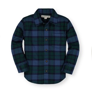 Hope & Henry Boys'  Flannel Button Down Shirt, Infant - 1 of 4