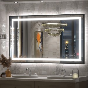 Apmir Super Bright Front & Back LED Lighted Anti-Fog Aluminum Alloy Framed Tempered Glass Bathroom/Vanity Mirror with ETL & 3-Year Warranty - 1 of 4