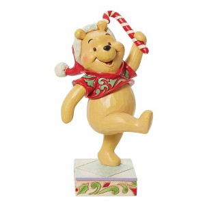 Jim Shore 5.5 Inch Christmas Sweetie Pooh Christmas Candy Cane Figurines - 1 of 3