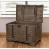 Vintiquewise Old Fashioned Large Natural Wood Storage Trunk and Coffee Table - image 2 of 4