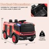 Costway 2-Seater Kids Ride on Fire Truck w/Remote Control Water Gun Extinguisher Shovel - 2 of 4