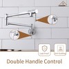 CASAINC Wall Mount Kitchen Pot Filler Faucet with Double Handle Swing Arm Spout - 4 of 4