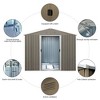 LOVMOR 8ft x 6ft Outdoor Metal Storage Shed with Window Grey - 4 of 4