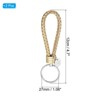 Unique Bargains Braided PU Leather Wallet Keychain with Stainless Steel Key Rings 2 Pcs - 2 of 3