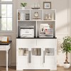 60'' Kitchen Pantry Cabinet, Tall Kitchen Pantry with Glass Doors, Kitchen Storage Cabinet with Drawers - 3 of 4