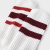 Girls' 2pk striped crew socks - art class™ Maroon/Red - 3 of 3