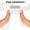 Aoibox Rectangle Chair Leg Protectors 1x2 Inch Silicone Felt Pads for Hardwood Tile Floors Noise Reduction Easy Move 16 PCS Clear - 3 of 4