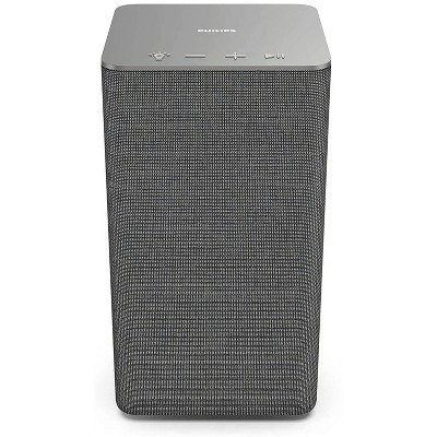 Philips W6205 Wireless Home Speaker, Bluetooth + DTS Play-Fi Compatible for Surround Sound/Stereo Pairing. Connects to Spotify, AirPlay2, Chromecast, and Echo Speakers. LED Mood Lighting, Gray (TAW6205)
