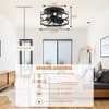 Parrot Uncle 12.5" Black Indoor Flush Mount Cage Ceiling Fan, Modern - 3 of 4