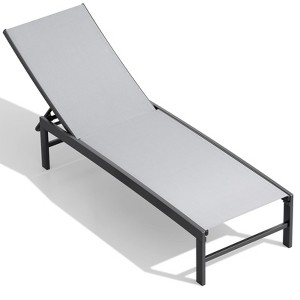 Crestlive Products Chaise Lounge Chair Outdoor Set of 2 Adjustable 5 Positions Pool Tanning Recliner Outdoor Lounge Furniture - 1 of 4