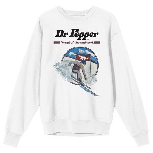 Dr. Pepper I'm Out Of The Ordinary Crew Neck Long Sleeve Men's White Sweatshirt - 1 of 3