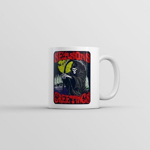Crazy Dog T-Shirts Seasons Greetings Mug Funny Grim Reaper Graphic Coffee Cup-11oz - 1 of 4