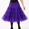 Malco Modes Tea-Length Petticoat Skirt – Fluffy Vintage 50s Crinoline Underskirt for Dresses, Costumes & Halloween Costume- Light Blue - 3 of 4