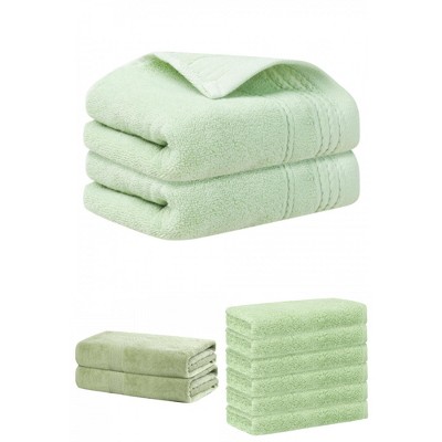 REGALWOVEN Striped Soft Absorbent Bathroom Cotton Towel Set 3 Pcs