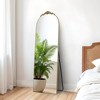 MAYEERTY Full-Length Mirror Wooden Right Angle Arch Gold 67x23x1in with Stand - 2 of 4