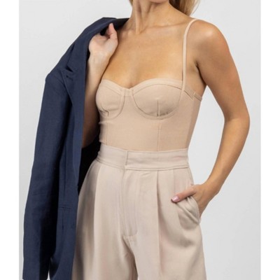 Women's BUSTIER SLEEVELESS STRETCH BODYSUIT - Win Win