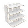 Polifurniture 35.25" Ecofriendly Aurora 4 Shelf Bookcase White/Light Brown - 4 of 4