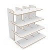 Polifurniture 35.25" Ecofriendly Aurora 4 Shelf Bookcase White/Light Brown - image 4 of 4