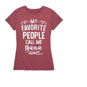 Women's - Instant Message - My Favorite People Nana Short Sleeve Graphic T-Shirt - 1 of 4