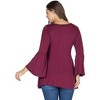 Womens Long Bell Sleeve Flared Tunic Top - 24seven Comfort Apparel™ - 3 of 4