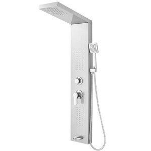 Itopfox Luxury Shower Panel Tower with Rainfall Showerhead, Body Jets, Handheld Sprayer, and Tub Spout - cUPC Certified Stainless Steel Design - 1 of 4